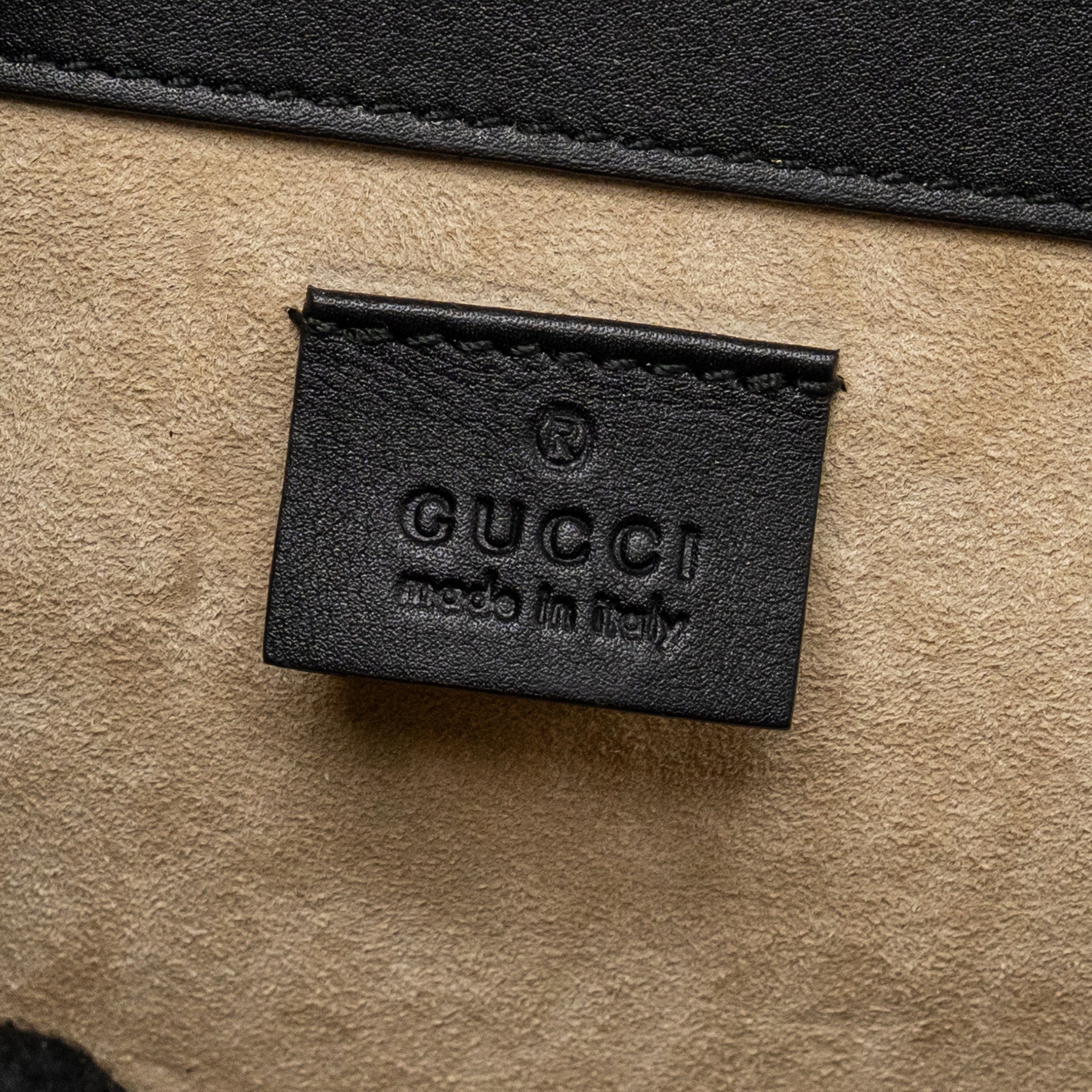 GUCCI SMALL ELEPHANT EMBROIDERED DIONYSUS SHOULDER BAG GG SUPREME CANVAS/LEATHER BEIGE/MULTICOLOUR SHW