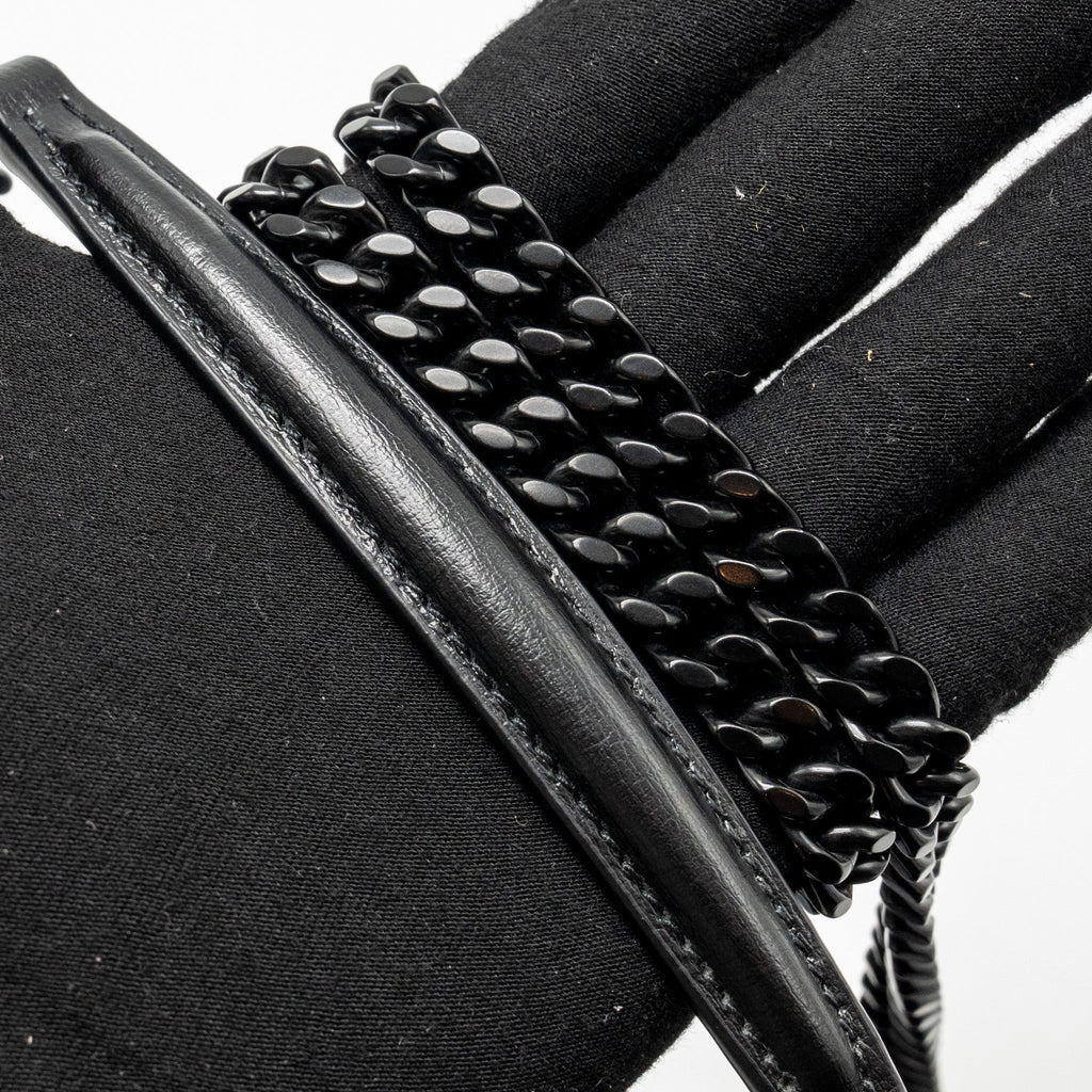 SAINT LAURENT / YSL MEDIUM SUNSET BAG BLACK CALFSKIN BLACK HARDWARE