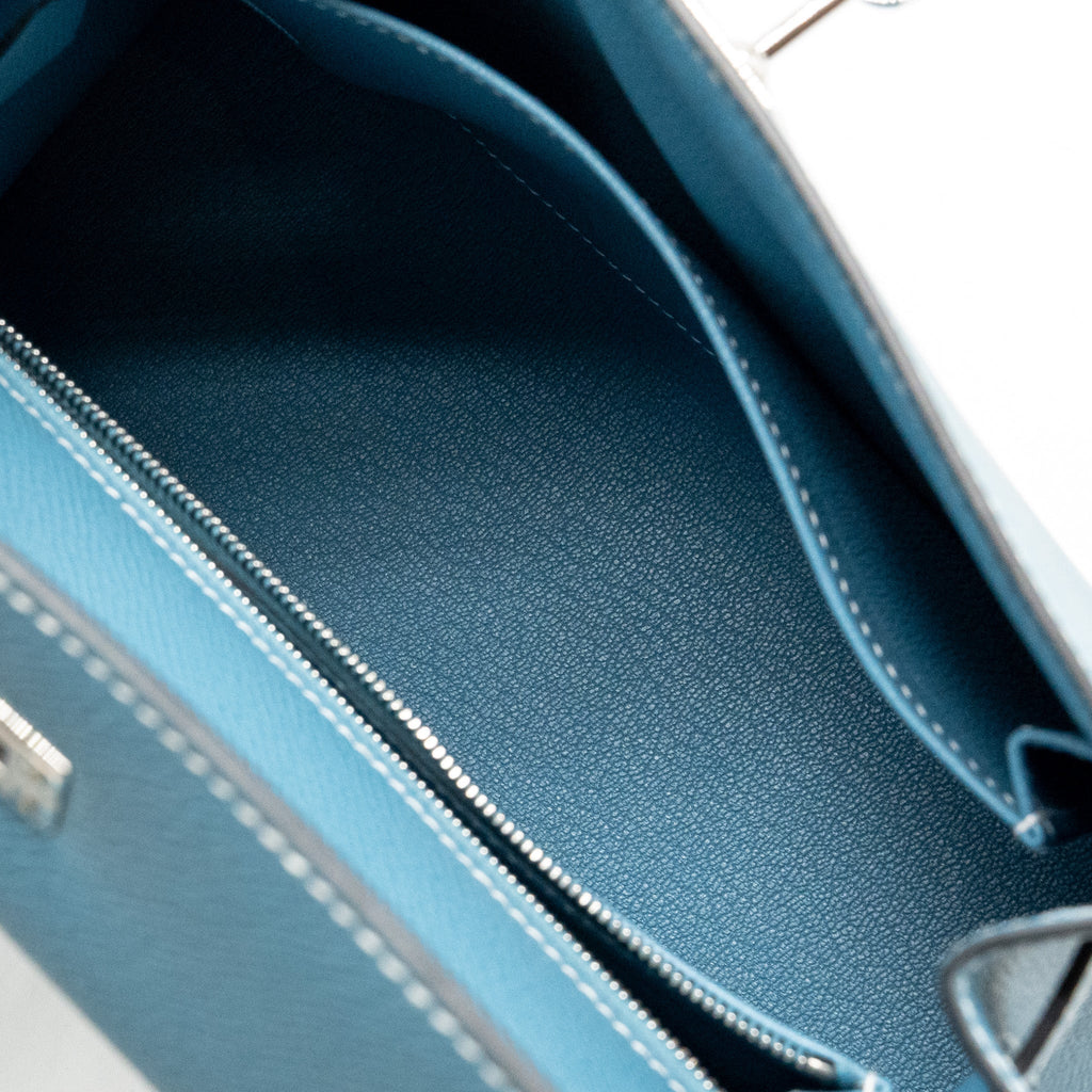 HERMES KELLY 25 EPSOM NEW BLEU JEAN SHW