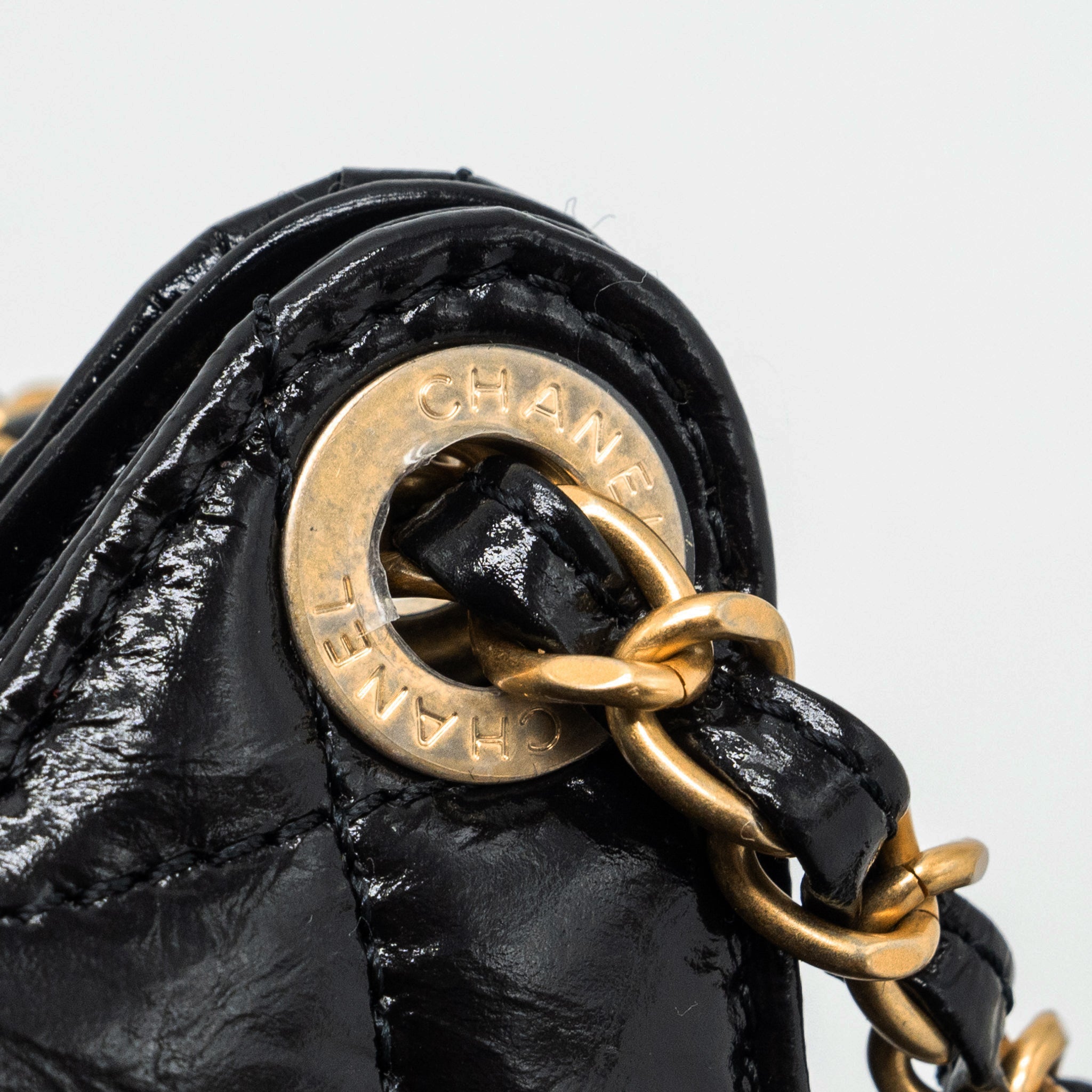 CHANEL 23C SMALL HOBO BAG SHINY CALFSKIN BLACK GHW (MICROCHIP)