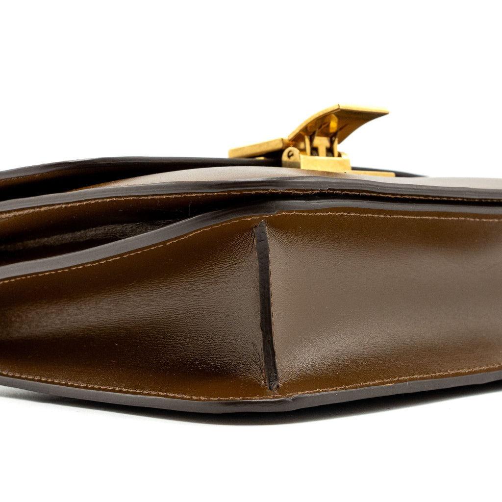 CELINE TEEN CLASSIC BOX BAG CALFSKIN BROWN GHW