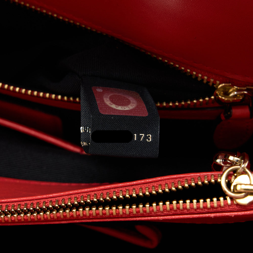 BVLGARI SERPENTI FOREVER SHOULDER BAG CALFSKIN RED LGHW