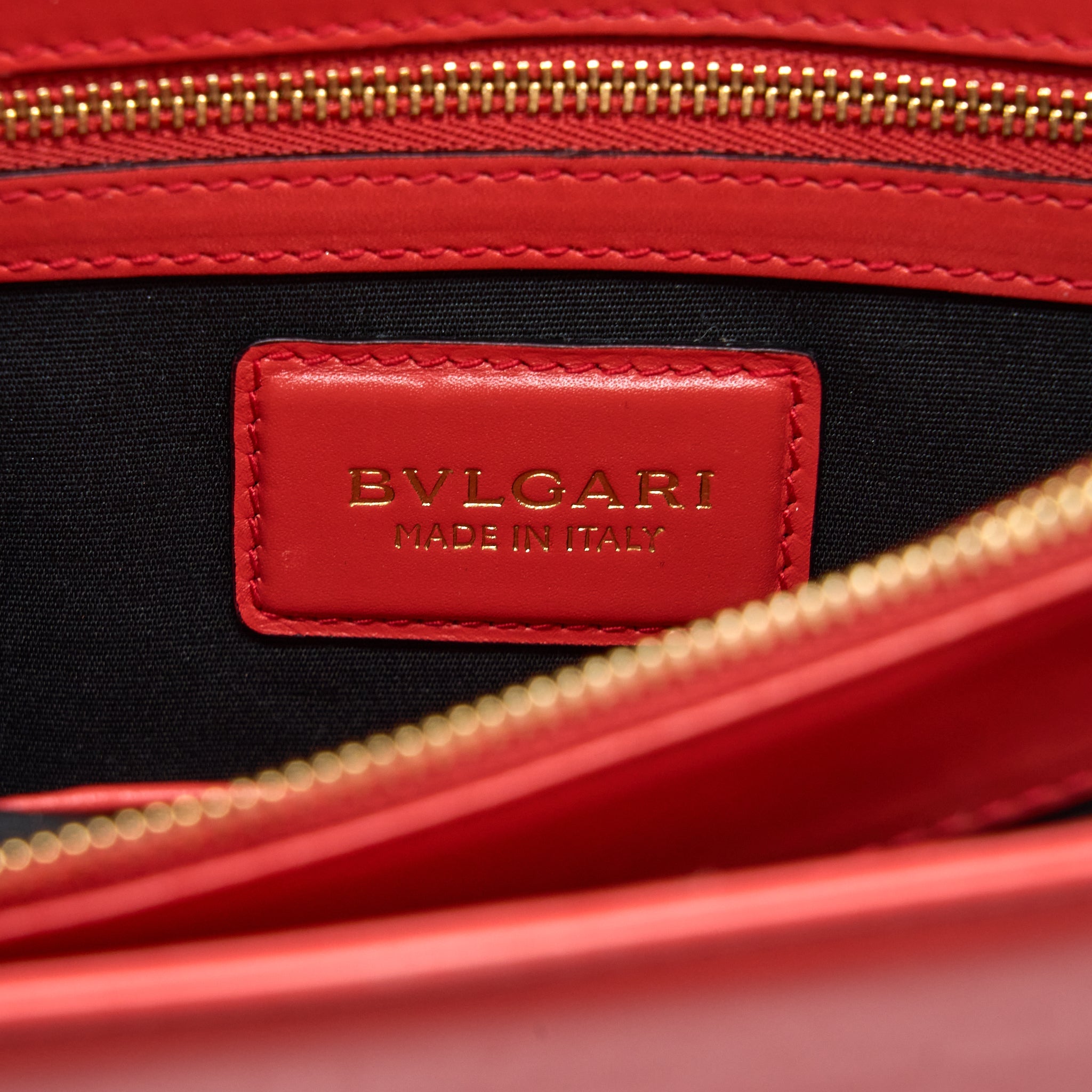 BVLGARI SERPENTI FOREVER SHOULDER BAG CALFSKIN RED LGHW