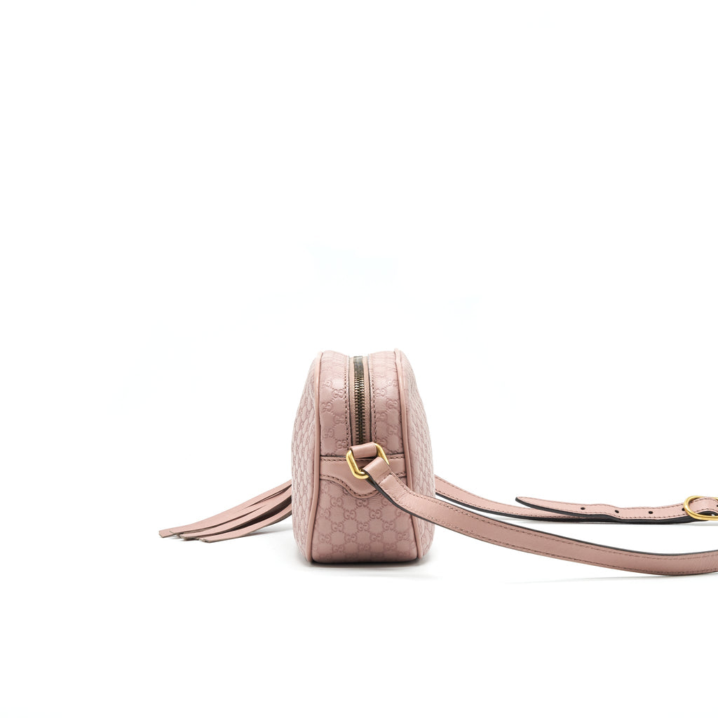 GUCCI CALF SKIN LEATHER BAMBOO CAMERA BAG