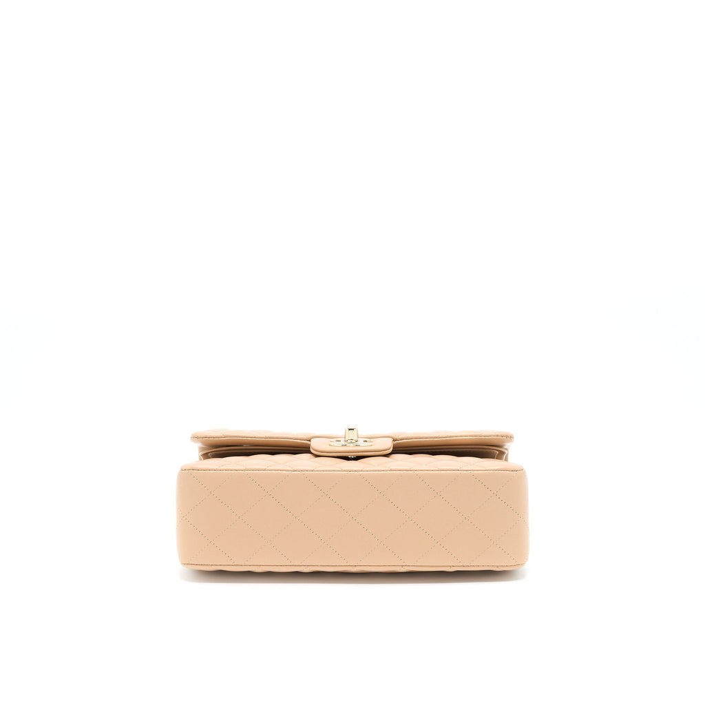 CHANEL 22B SMALL CLASSIC FLAP BAG LAMBSKIN BEIGE LGHW