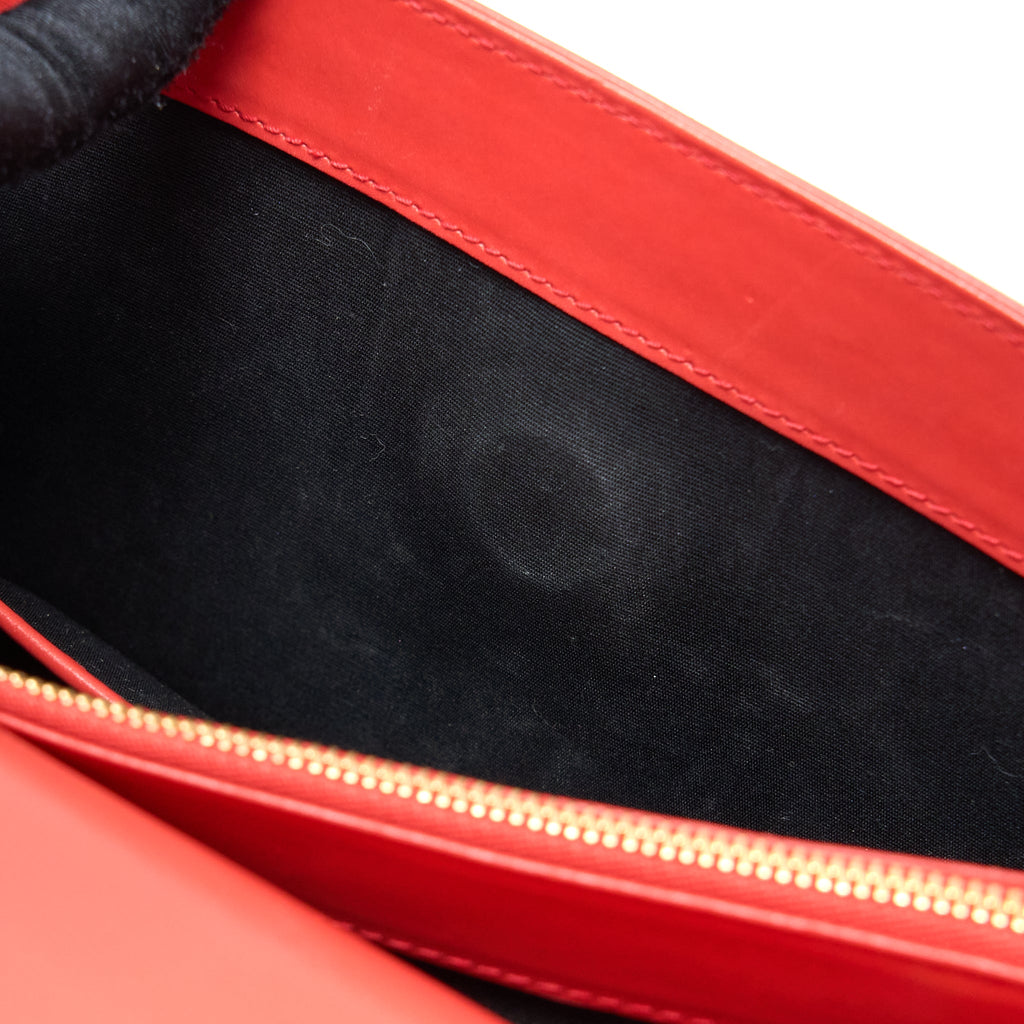 BVLGARI SERPENTI FOREVER SHOULDER BAG CALFSKIN RED LGHW