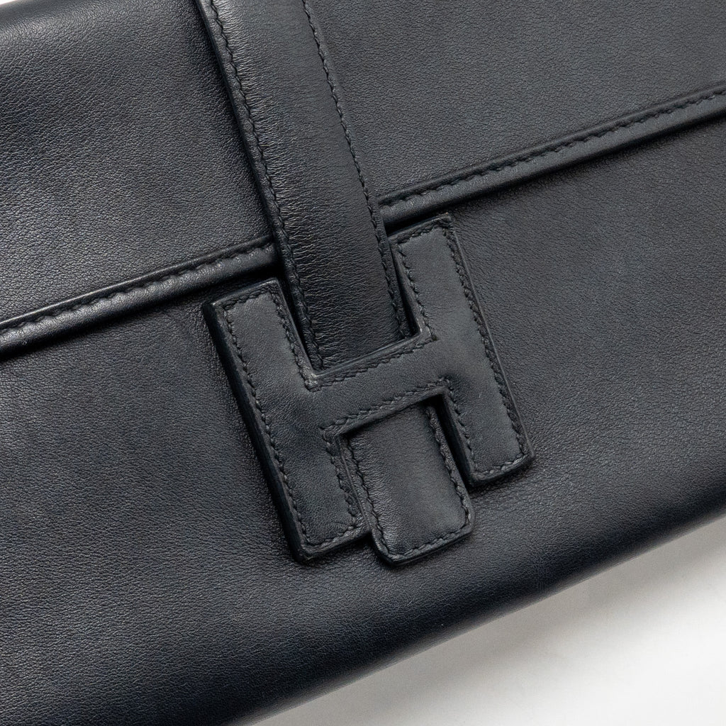 HERMES JIGE ELAN CLUTCH 29 SWIFT BLACK