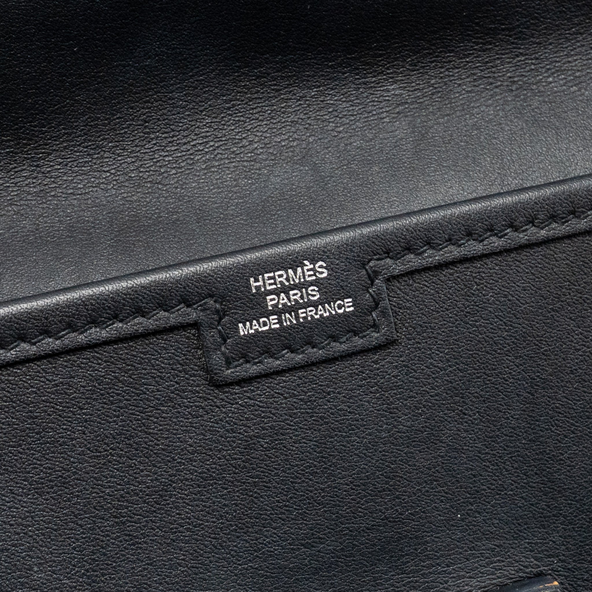 HERMES JIGE ELAN CLUTCH 29 SWIFT BLACK