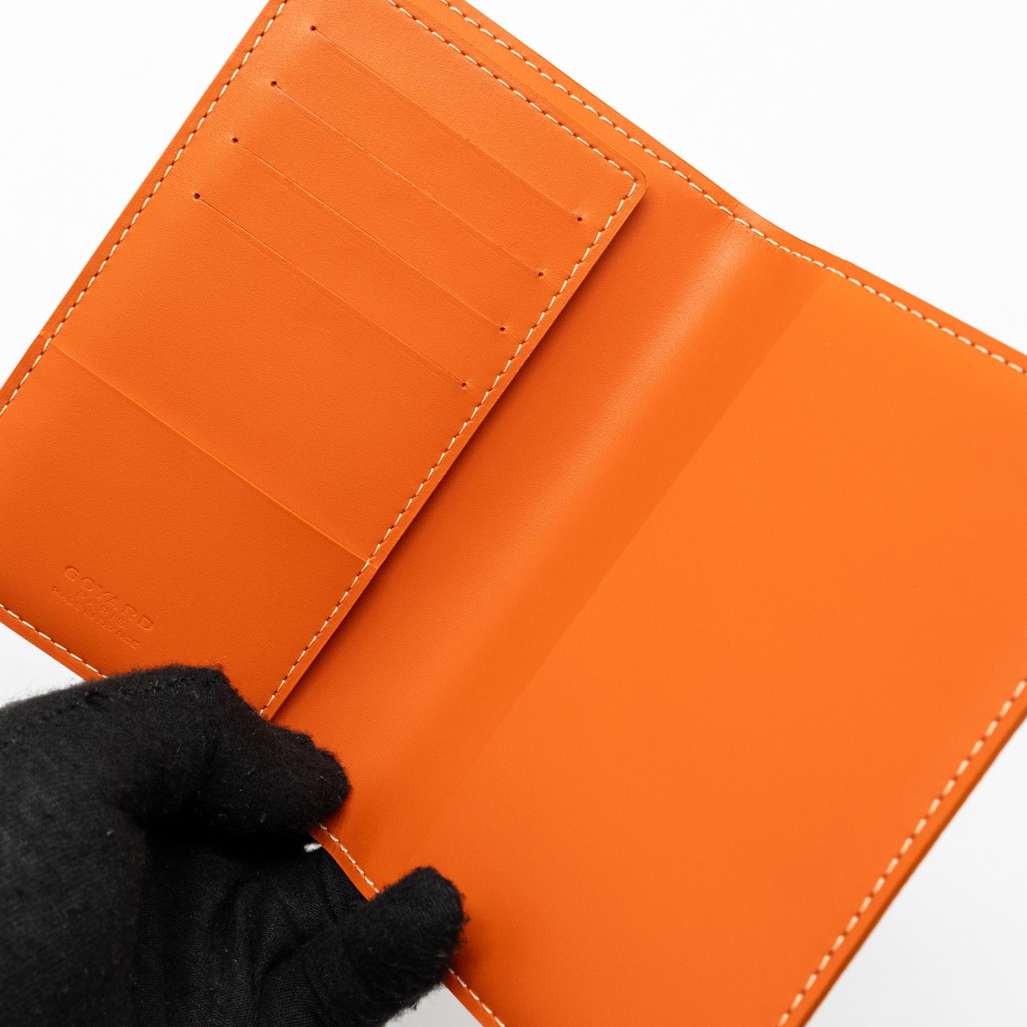 GOYARD PASSPORT HOLDER CANVAS ORANGE