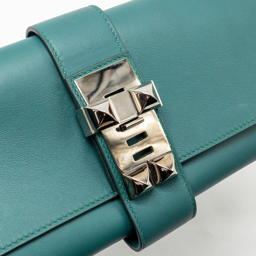HERMES POCHETTE MEDOR 23 SWIFT MALACHITE SHW
