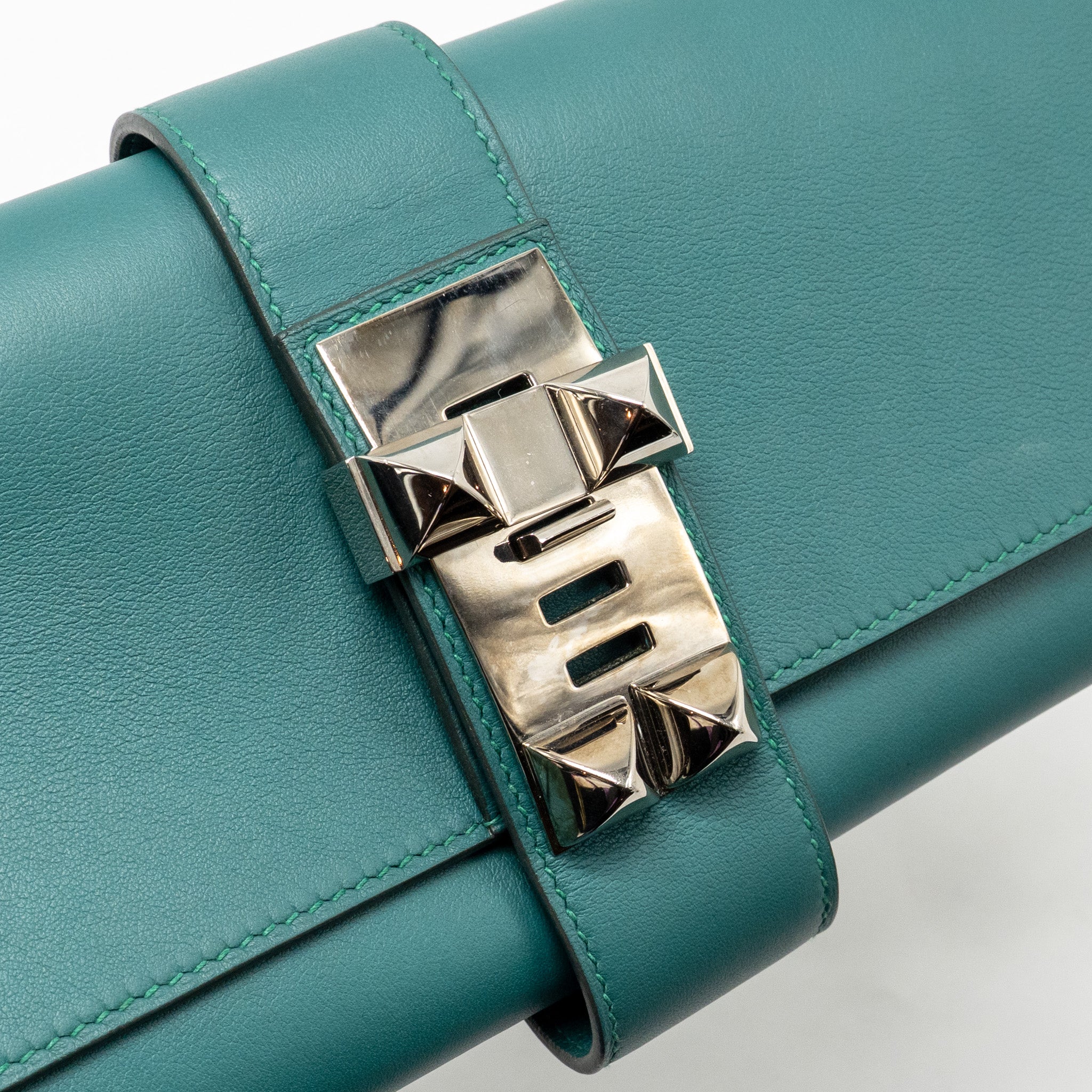 HERMES POCHETTE MEDOR 23 SWIFT MALACHITE SHW
