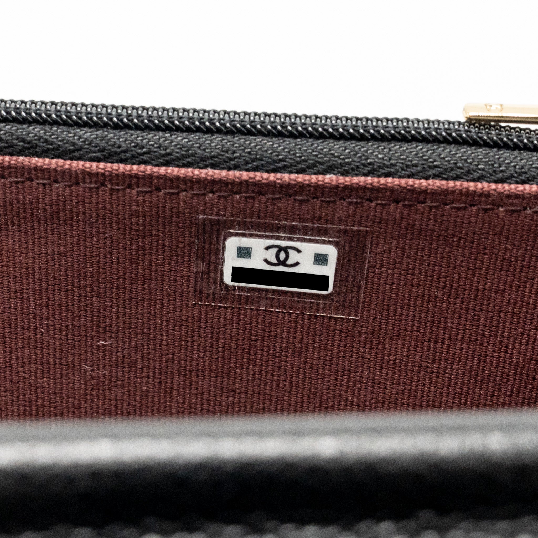 CHANEL SQUARE WALLET ON CHAIN CAVIAR BLACK LGHW (MICROCHIP)
