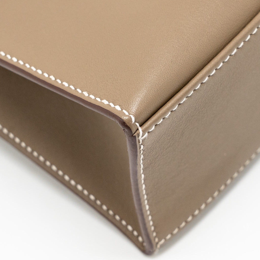 HERMES KELLY POCHETTE SWIFT ETOUPE GHW
