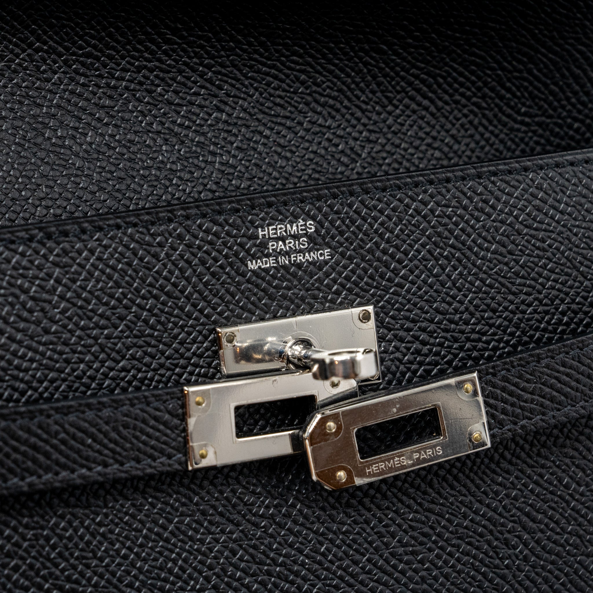 HERMES KELLY LONG WALLET EPSOM BLACK SHW