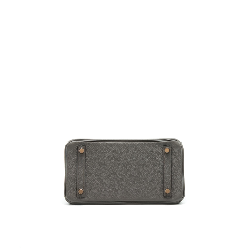 HERMES BIRKIN25 GRIS ETAIN TOGO LEATHER RGHW