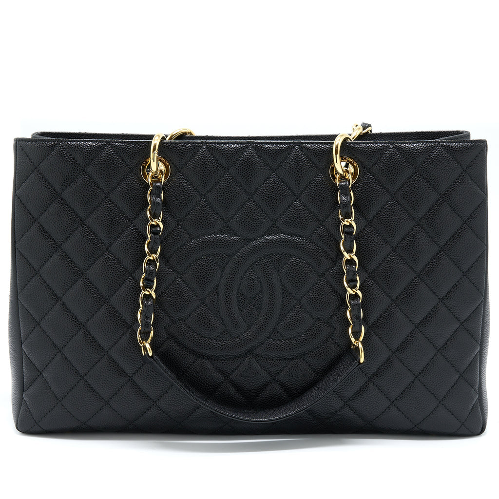 CHANEL GRAND SHOPPING TOTE XL CAVIAR BLACK GHW