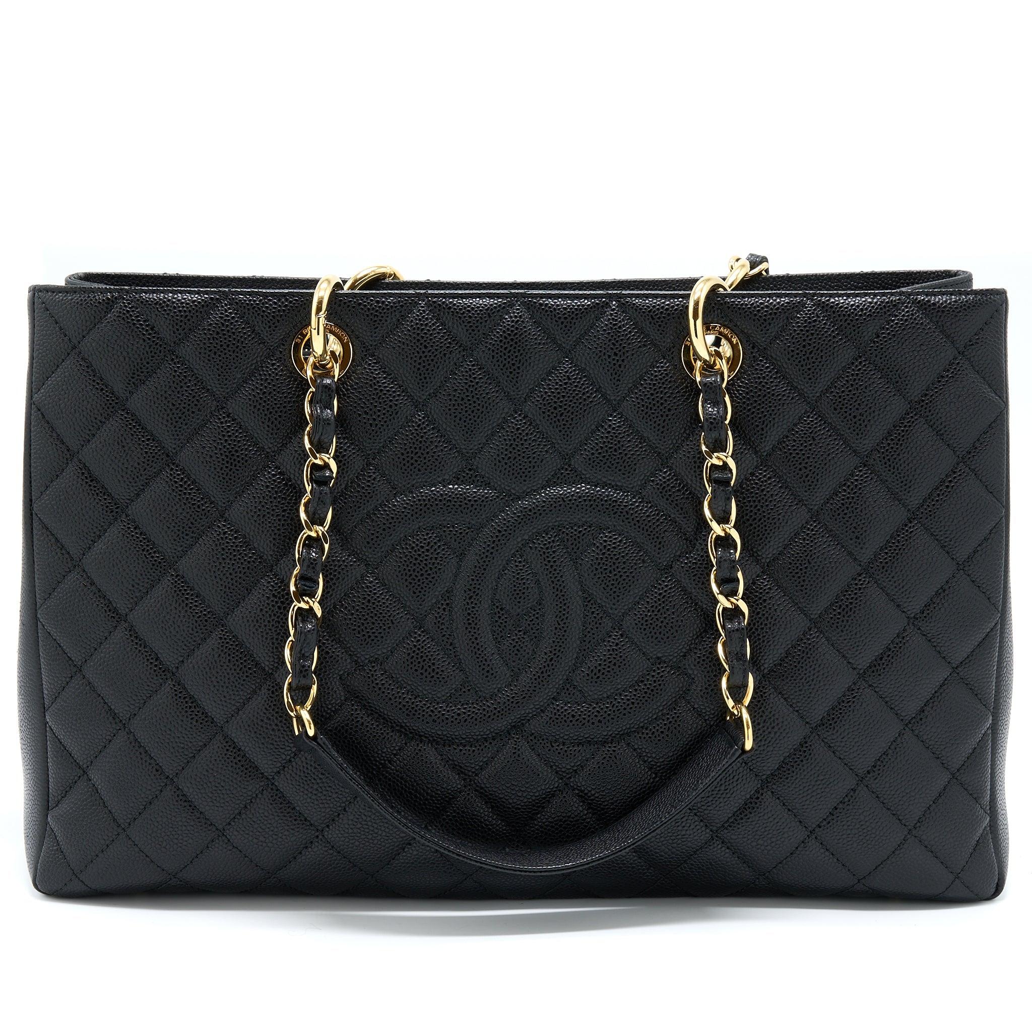 CHANEL GRAND SHOPPING TOTE XL CAVIAR BLACK GHW