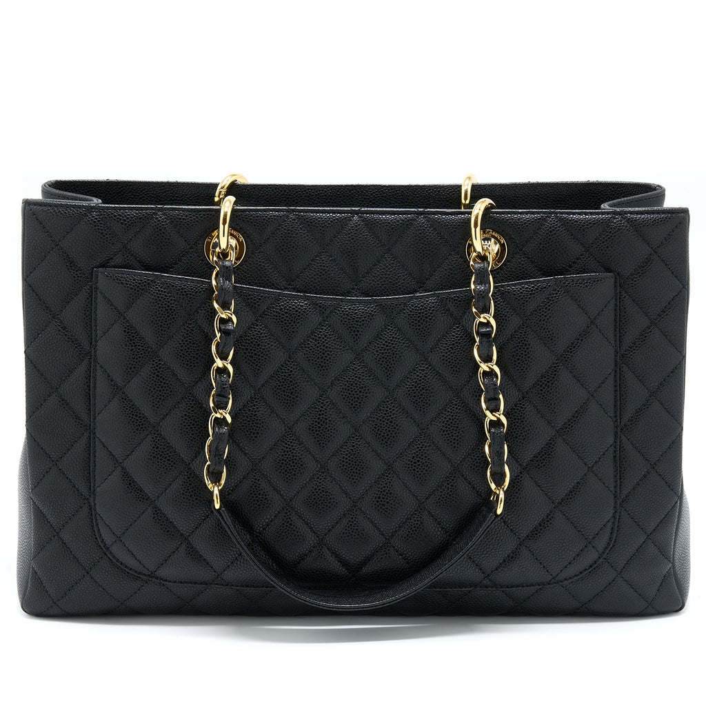 CHANEL GRAND SHOPPING TOTE XL CAVIAR BLACK GHW