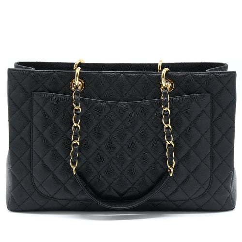 CHANEL GRAND SHOPPING TOTE XL CAVIAR BLACK GHW