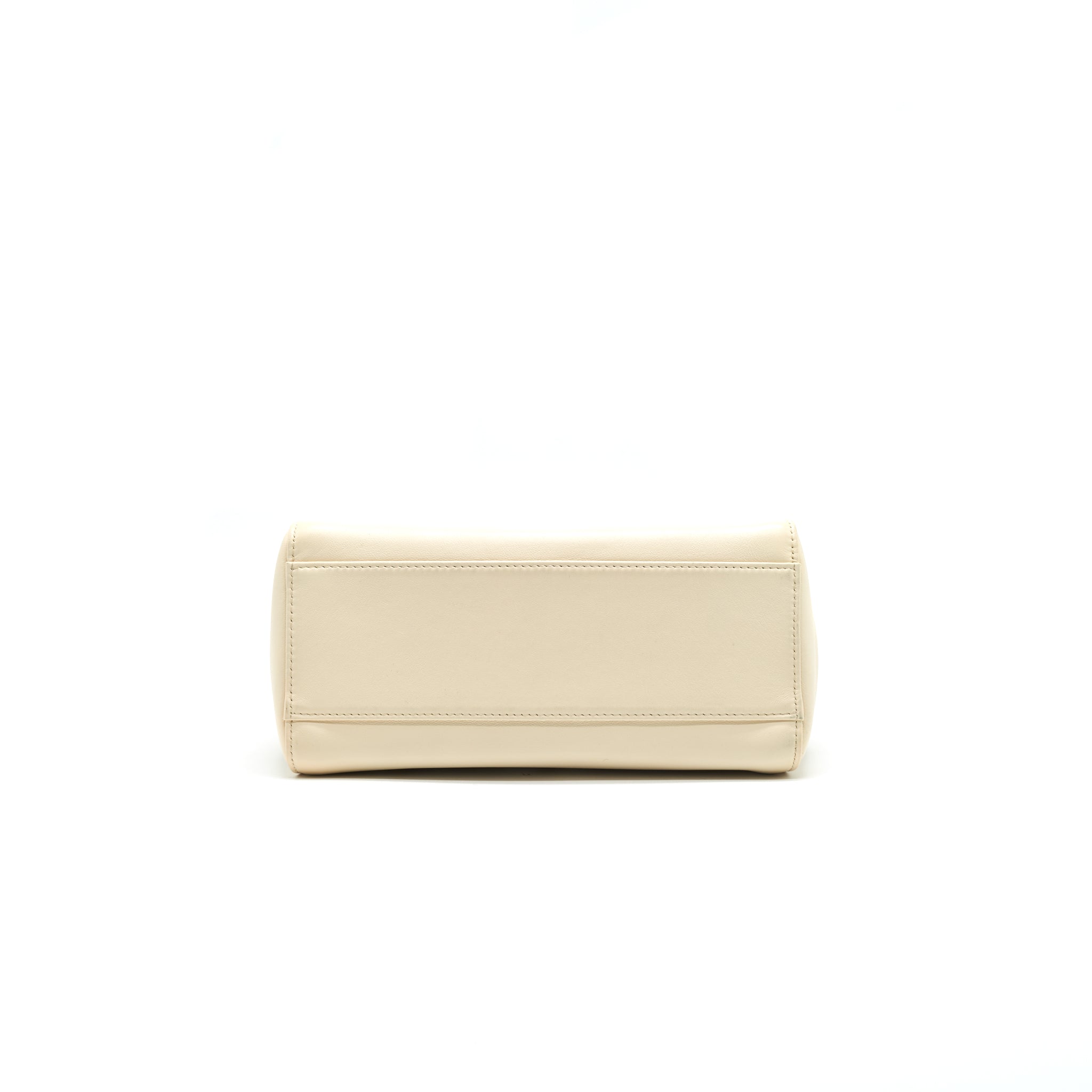 FENDI PEEKABOO MINI HANDLE BAG LAMBSKIN IN CAMELIA/BLACK