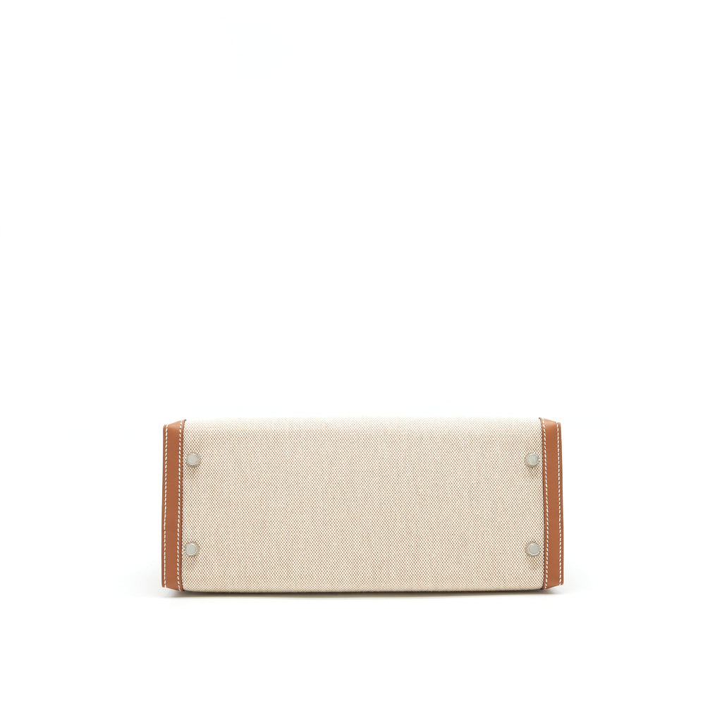 HERMES KELLY 28 TOILE H GOLD / BEIGE SHW