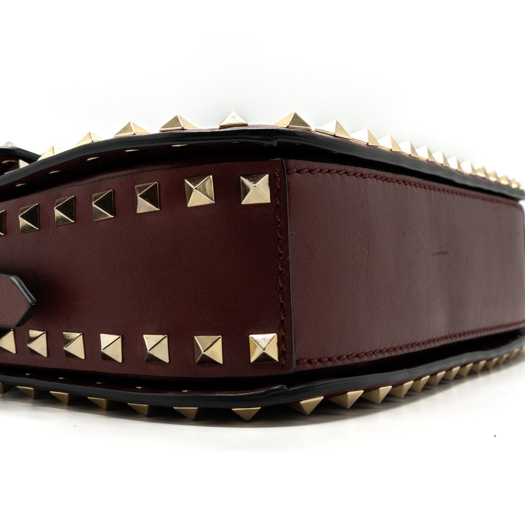 VALENTINO ROCKSTUD FLAP BAG CALFSKIN RED GHW