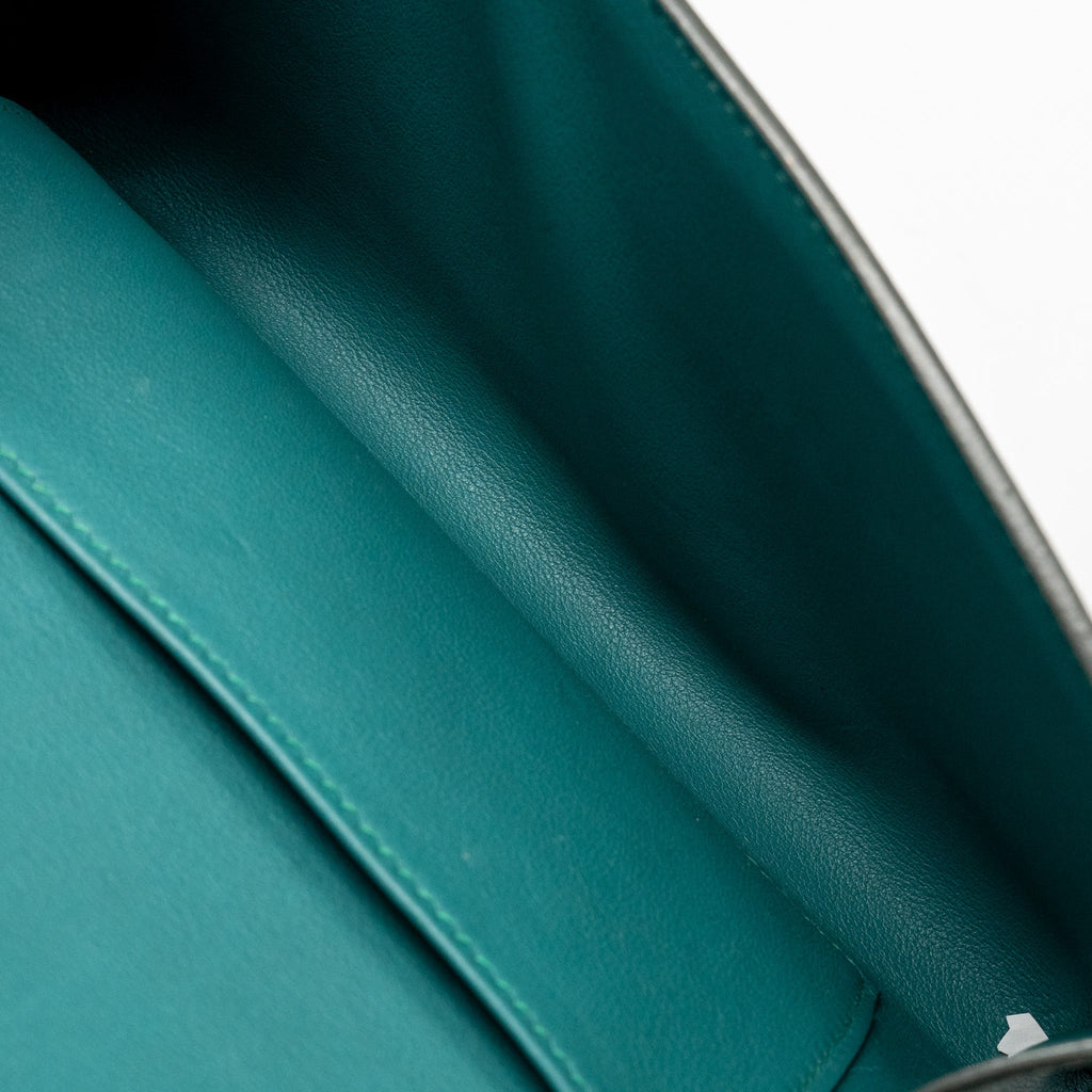 HERMES POCHETTE MEDOR 23 SWIFT MALACHITE SHW