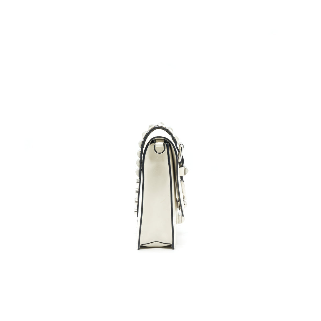 PRADA WOMAN'S MESSANGER BAG WHITE WITH SHW