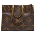 LOUIS VUITTON ON THE GO GM MONOGRAM REVERSE CANVAS GHW