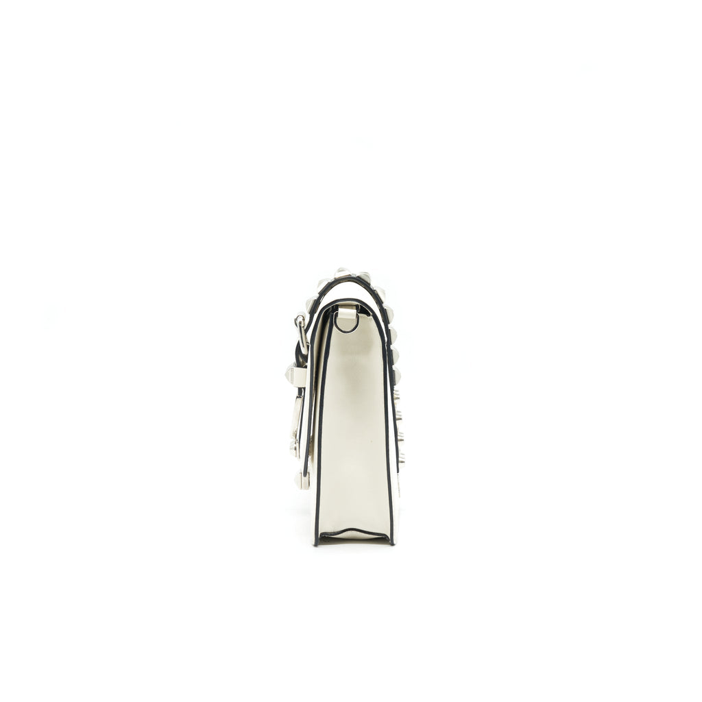 PRADA WOMAN'S MESSANGER BAG WHITE WITH SHW