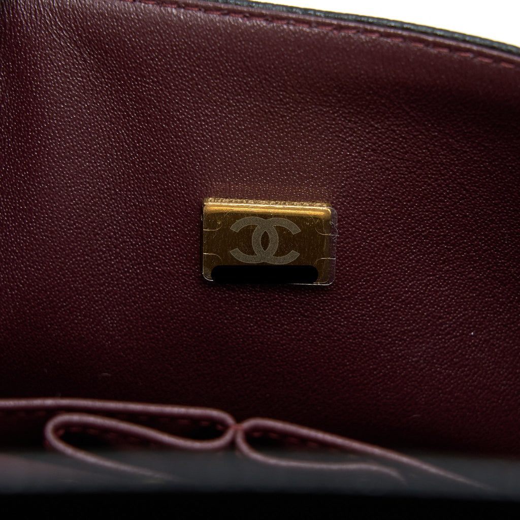 CHANEL SMALL CLASSIC FLAP BAG CAVIAR BLACK GHW (MICROCHIP)