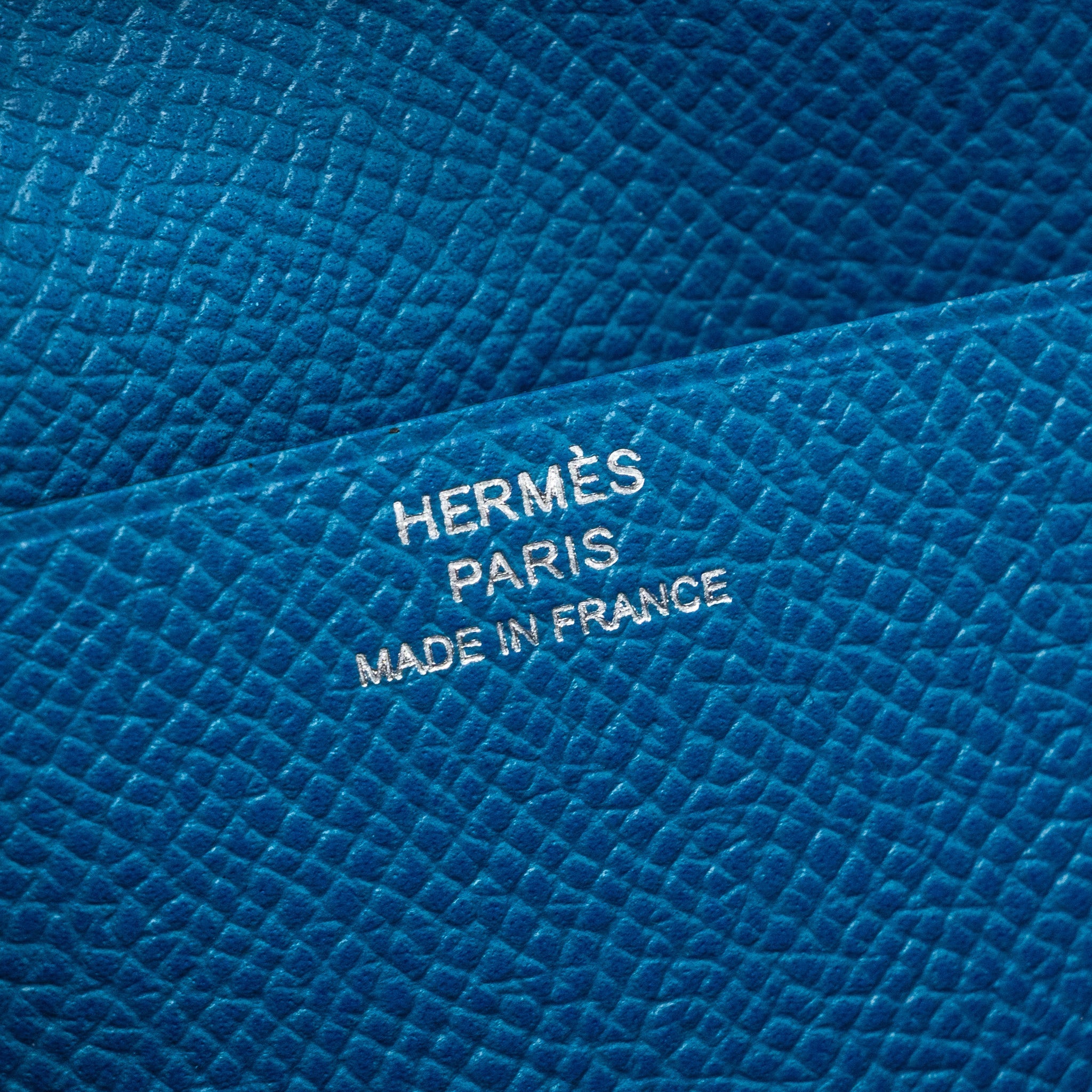 HERMES BEARN WALLET EPSOM BLUE SHW