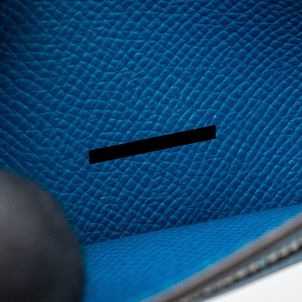 HERMES BEARN WALLET EPSOM BLUE SHW