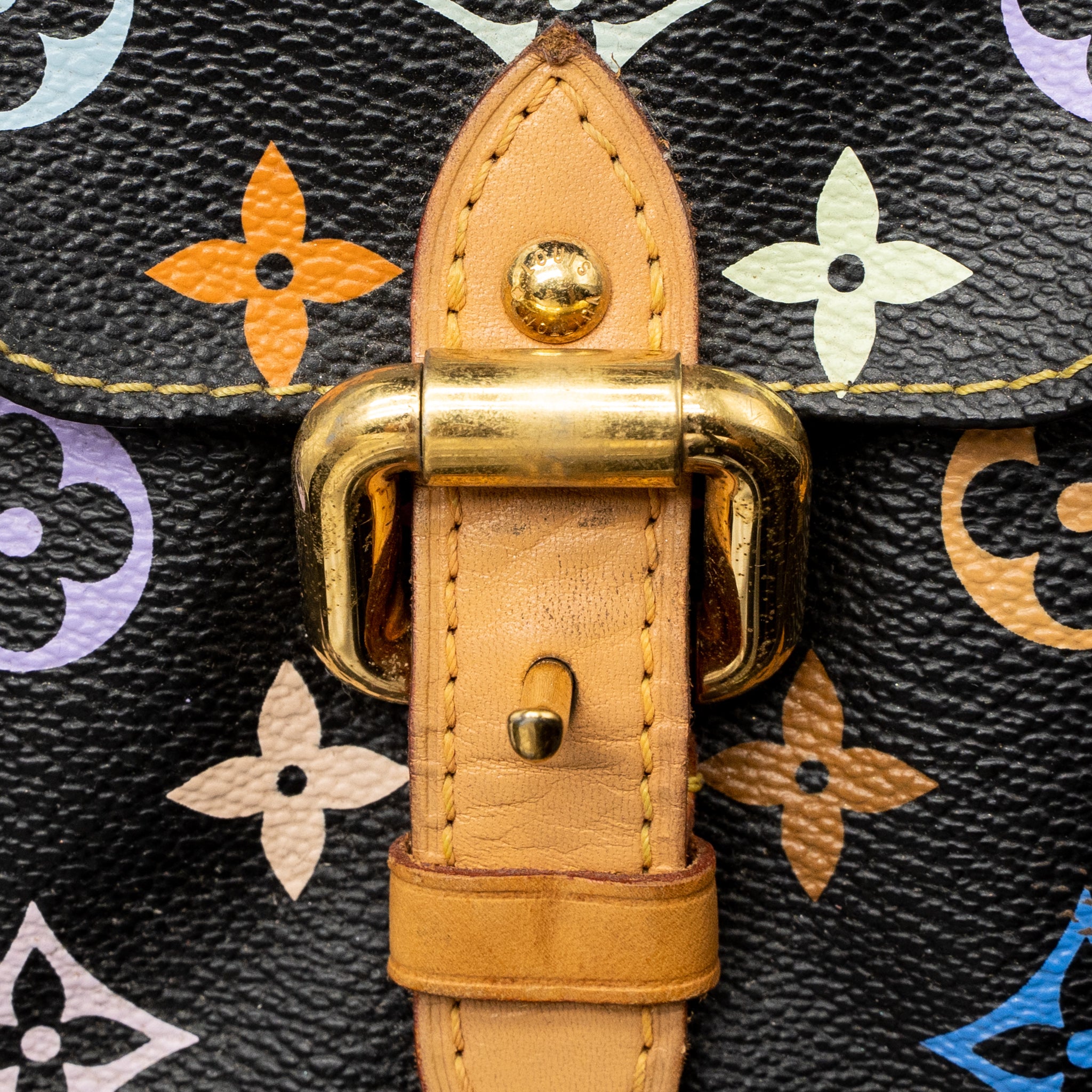 LOUIS VUITTON PETIT NOE BLACK MULTICOLOUR MONOGRAM CANVAS GHW