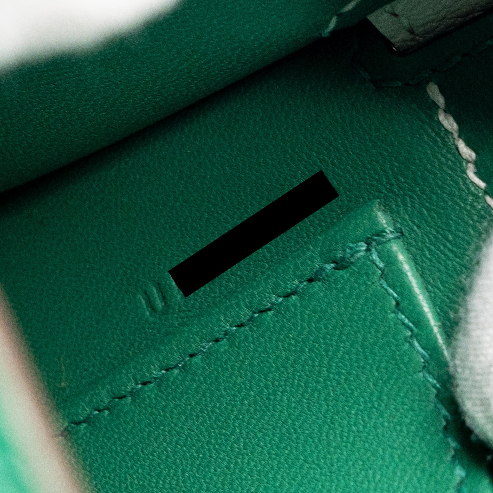 HERMES MINI KELLY SPECIAL ORDER CHÈVRE MYSORE VERT VERTIGO/GRIS PERLE LGHW