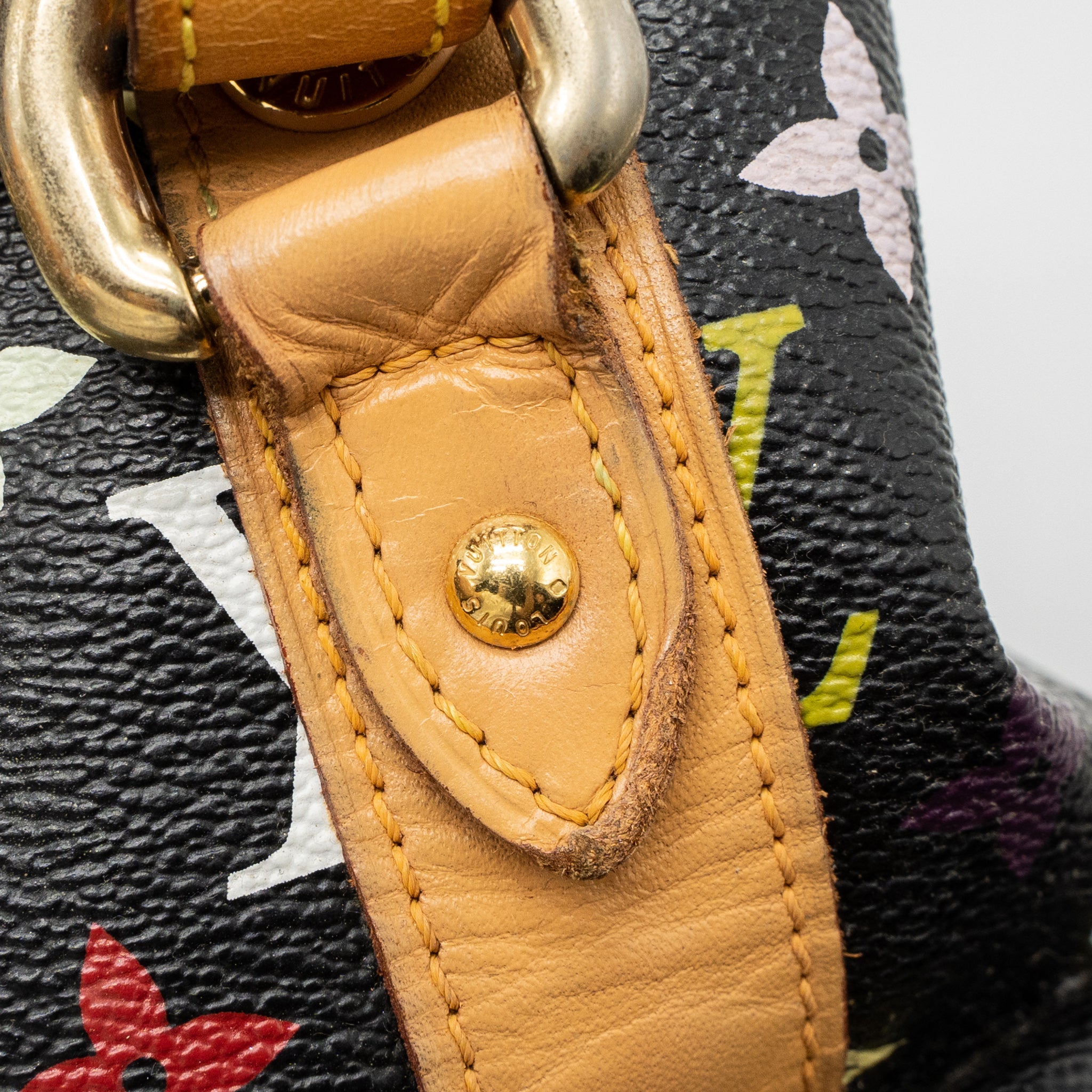 LOUIS VUITTON PETIT NOE BLACK MULTICOLOUR MONOGRAM CANVAS GHW