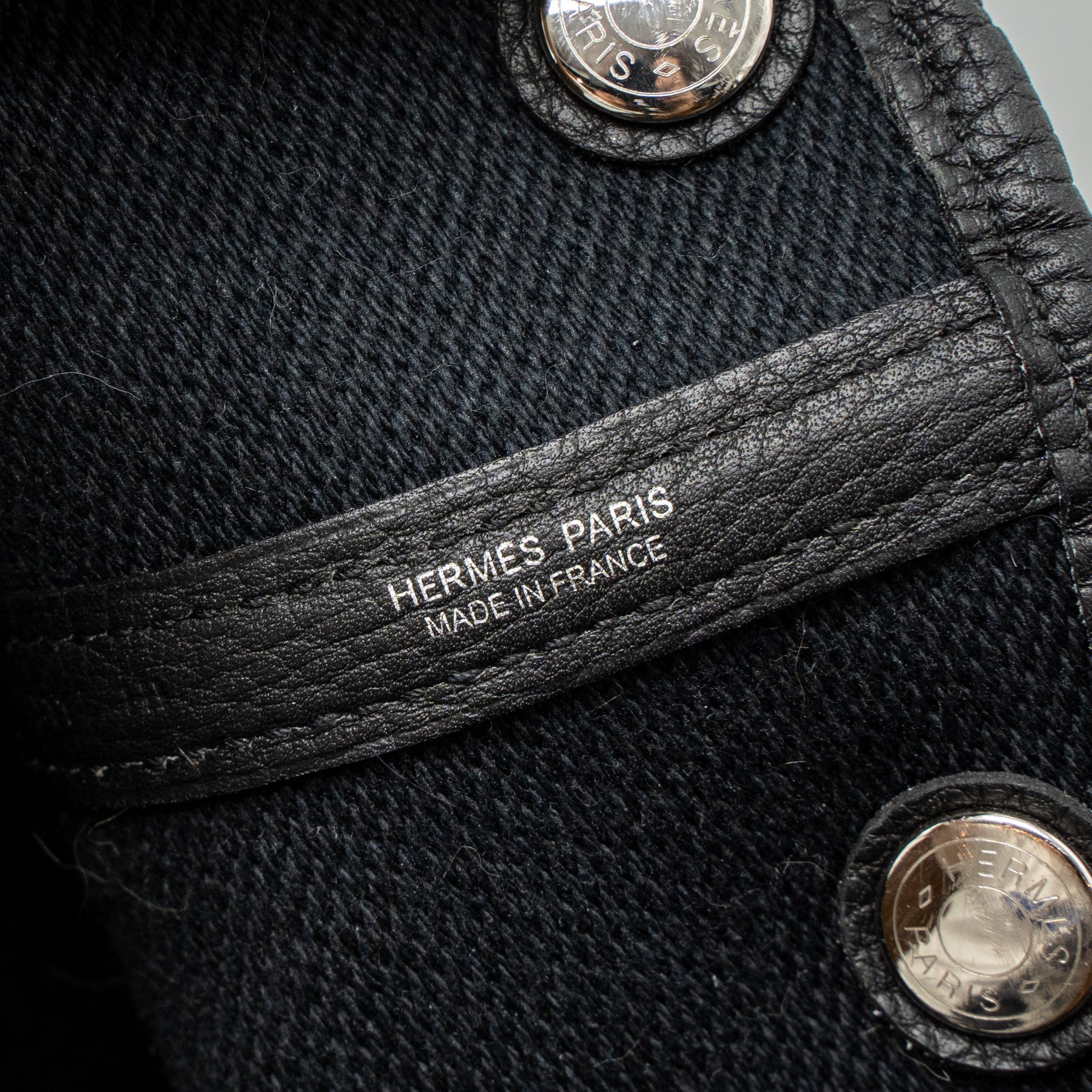 HERMES GARDEN PARTY 30 CANVAS/NEGONDA ECRU/BLACK SHW