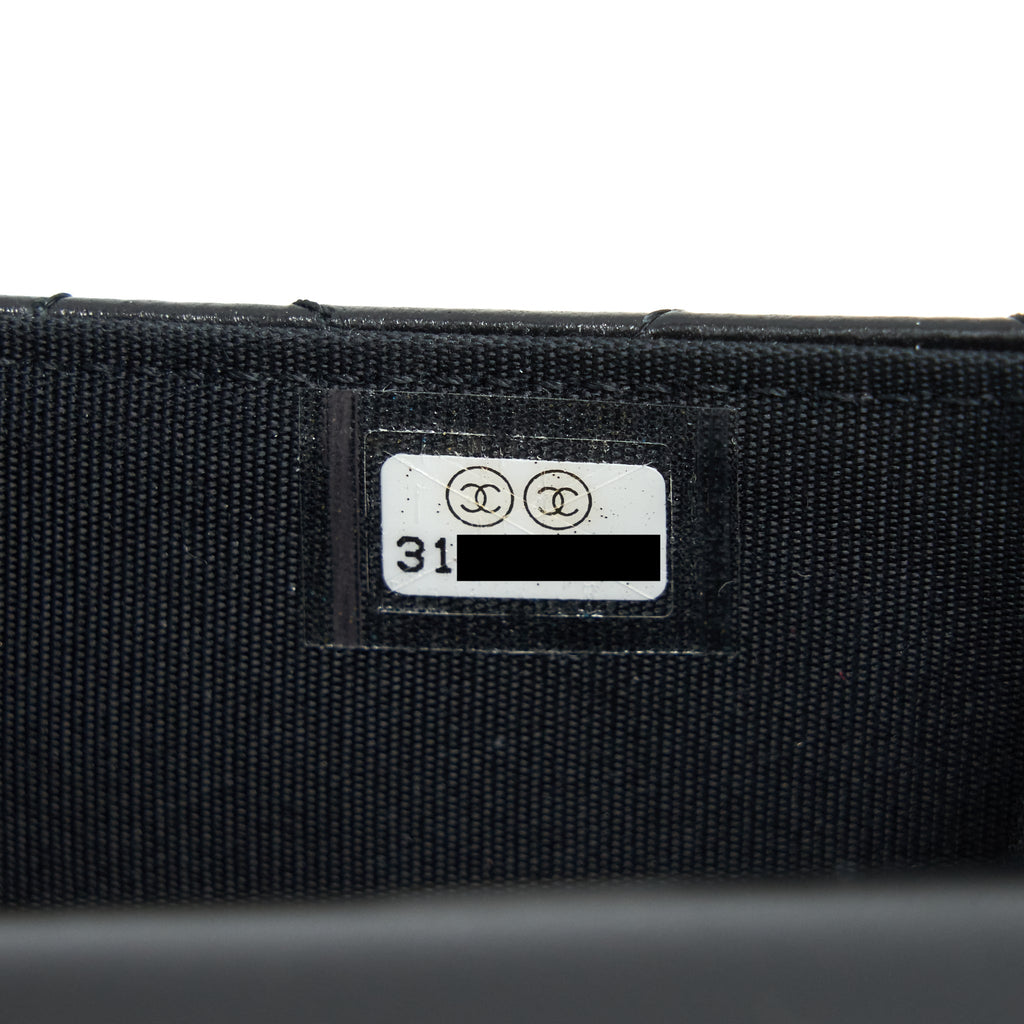 CHANEL 2021 FLAP COIN PURSE WITH CHAIN BLACK GHW