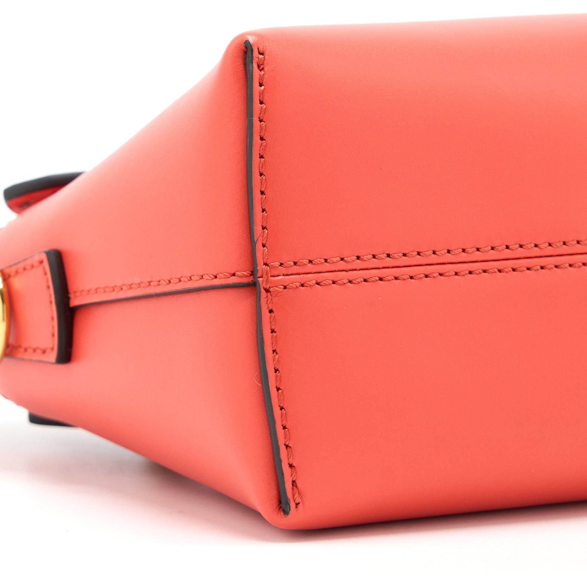 FENDI BY THE WAY MINI CALFSKIN RED/ORANGE GHW