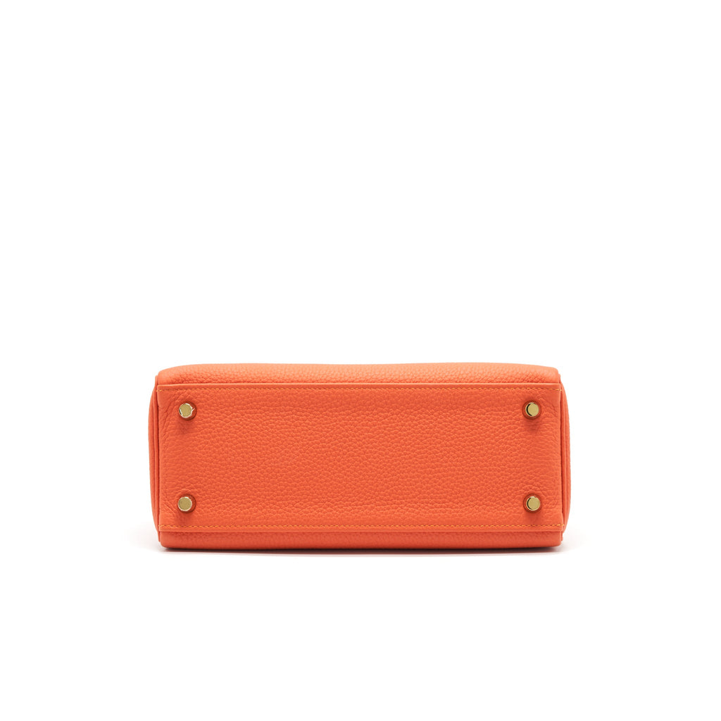 HERMES KELLY25 9J FEU GHW TOGO LEATHER