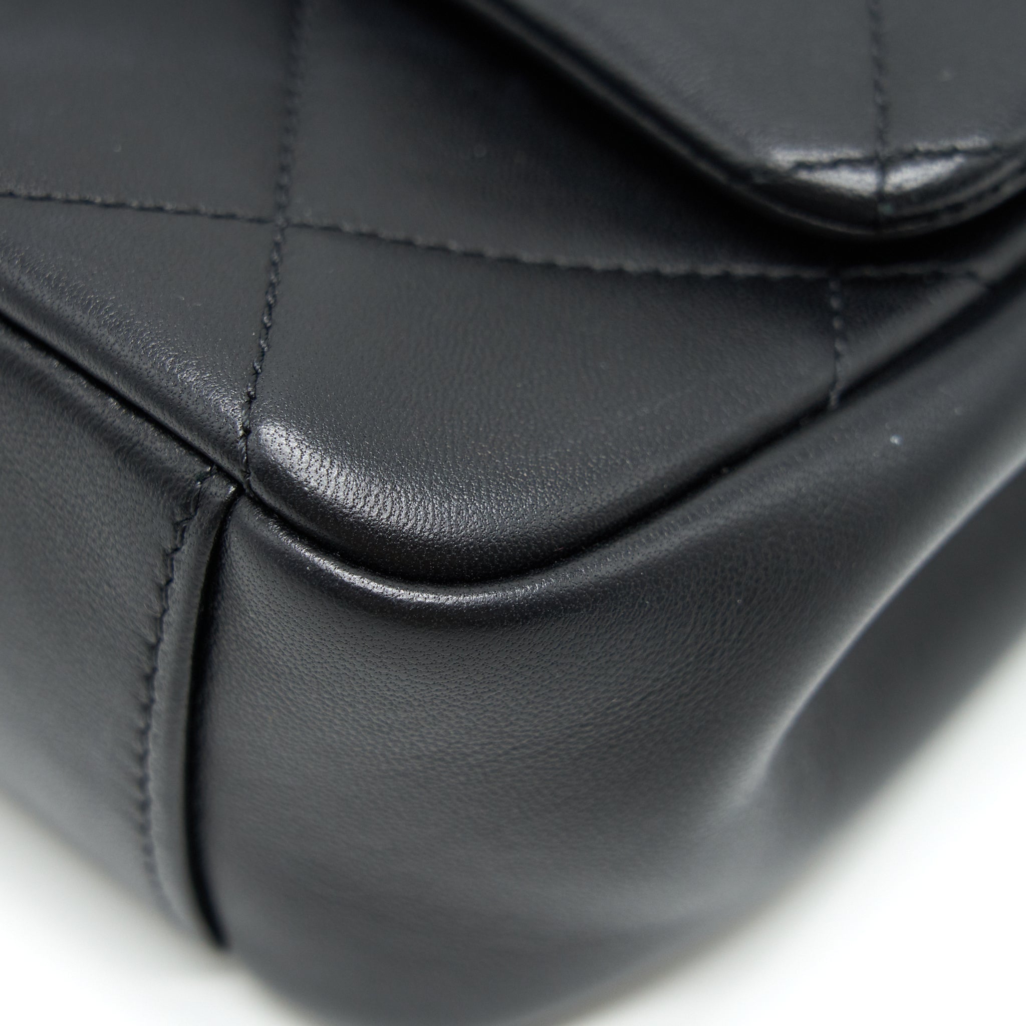 CHANEL 20P A REAL CLUTCH FLAP BAG BLACK