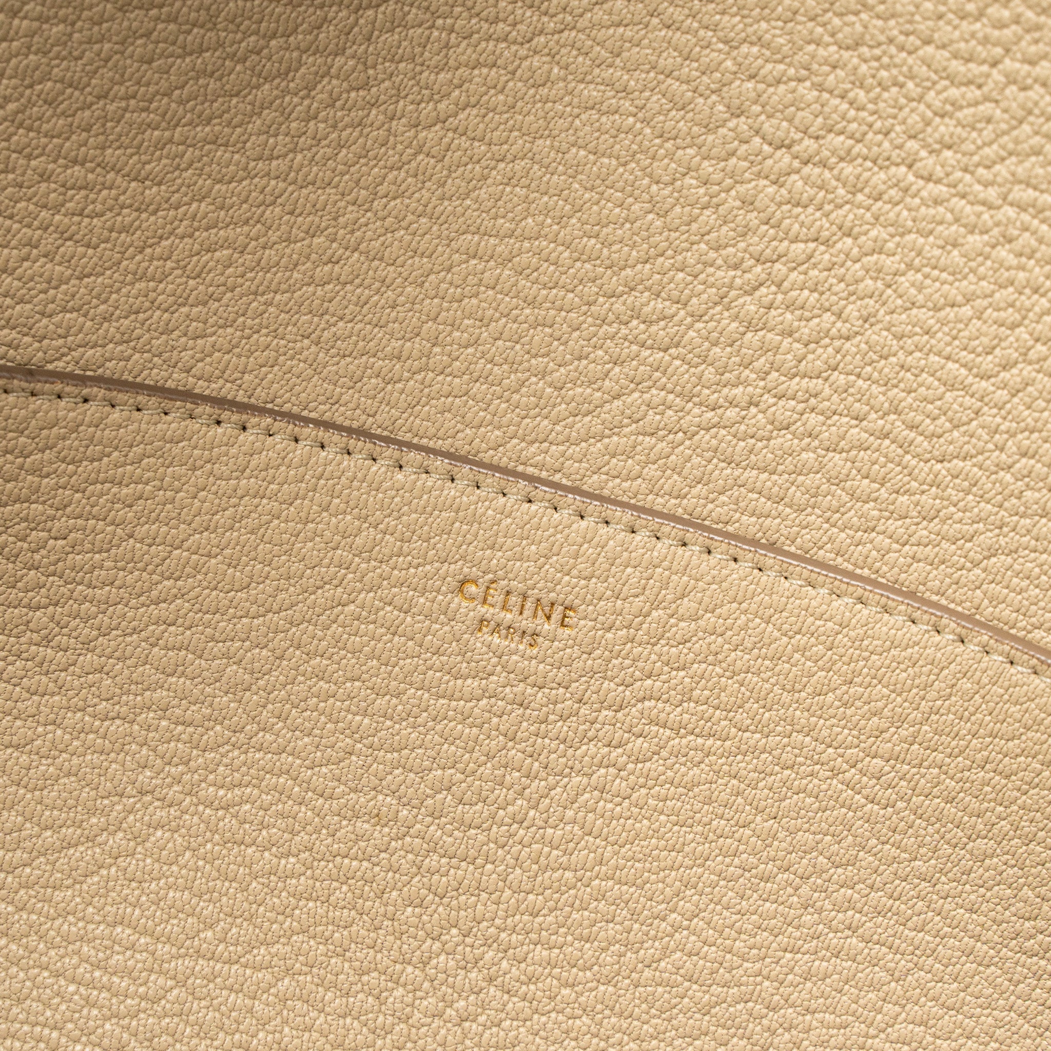 CELINE SANGLE BUCKET BAG CALFSKIN BEIGE GHW