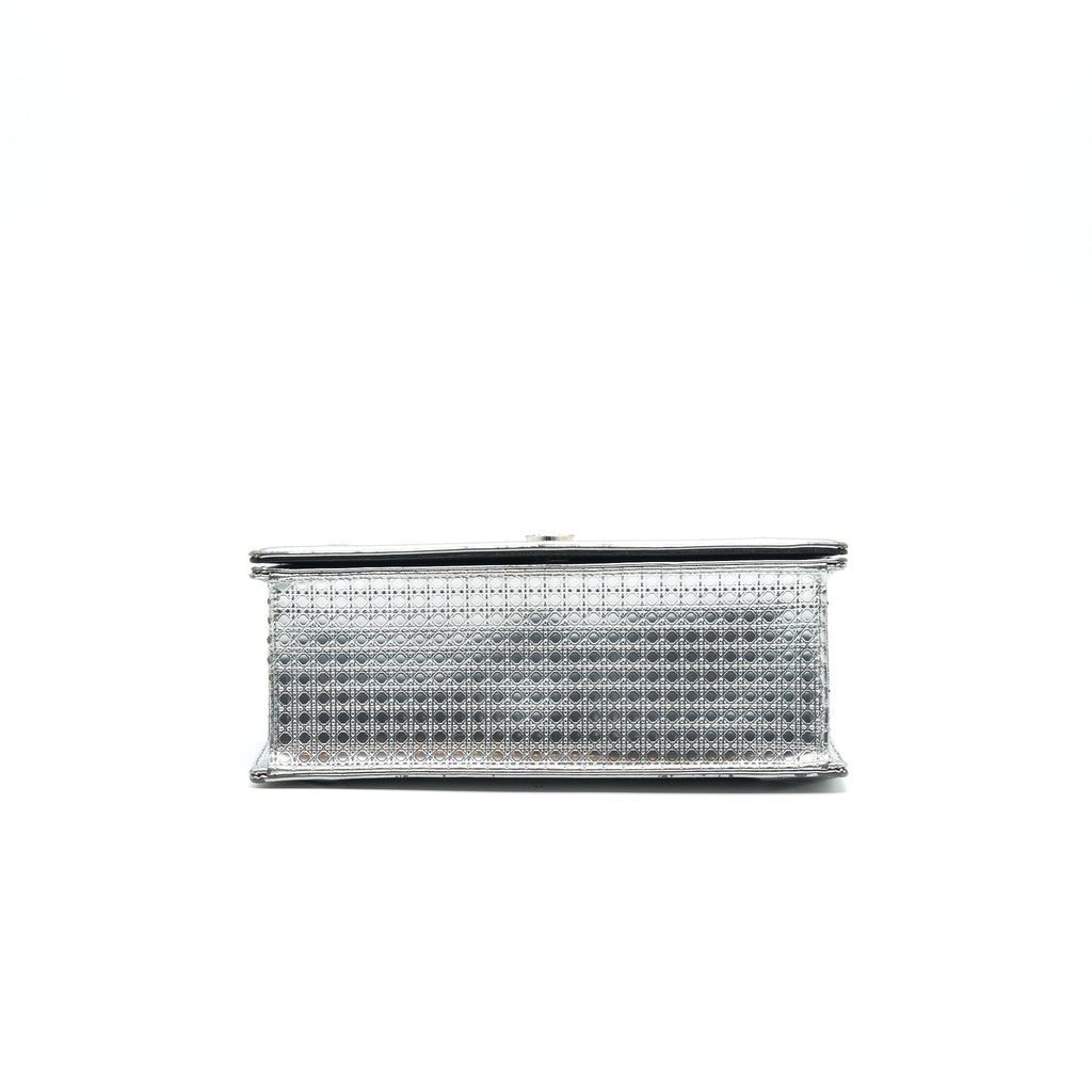 DIOR MEDIUM DIORMA METALLIC SILVER WITH SHW