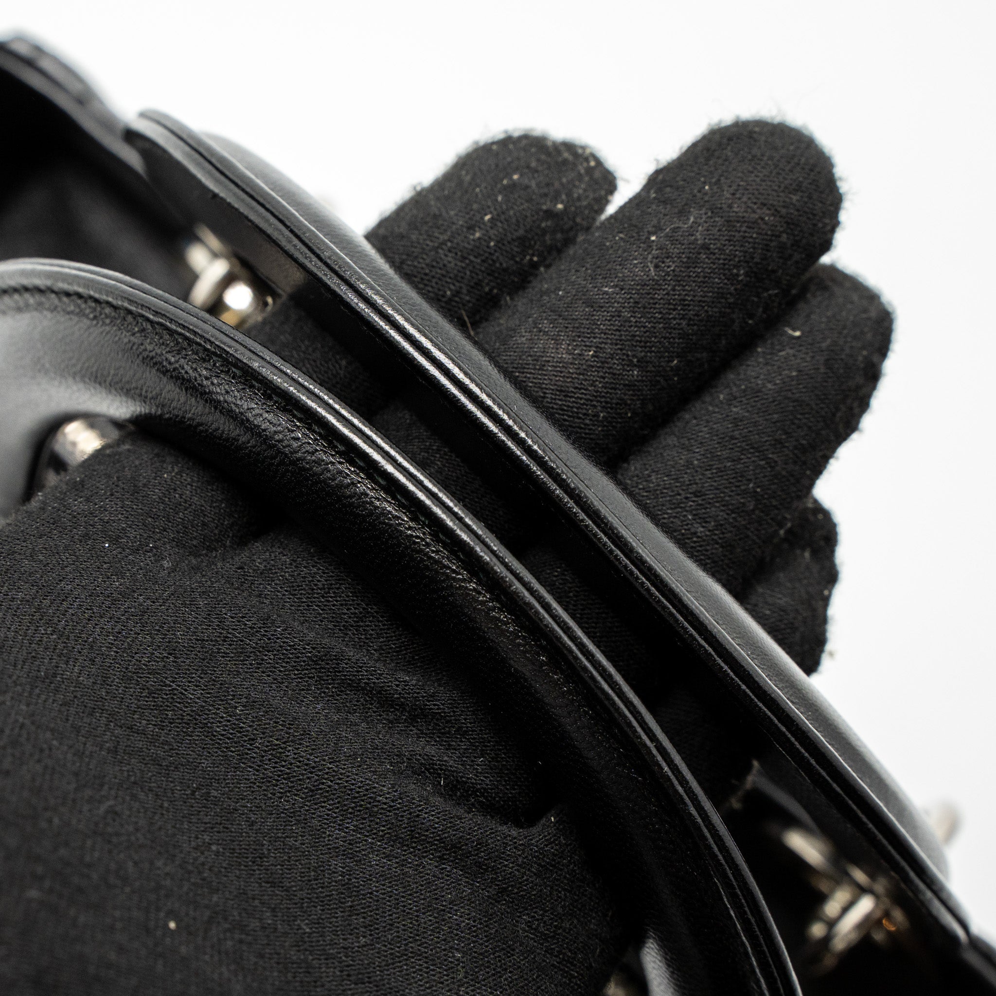 DIOR MEDIUM LADY DIOR LAMBSKIN BLACK SHW