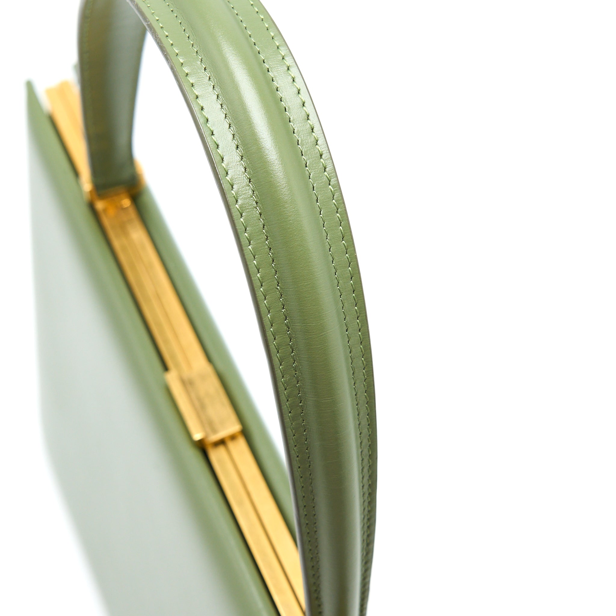 CELINE MEDIUM CLASP BAG CALFSKIN GREEN GHW