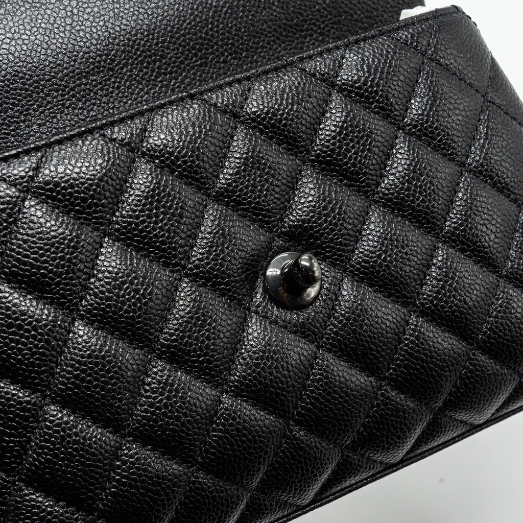 CHANEL SMALL COCO HANDLE CAVIAR SO BLACK / BLACK HARDWARE