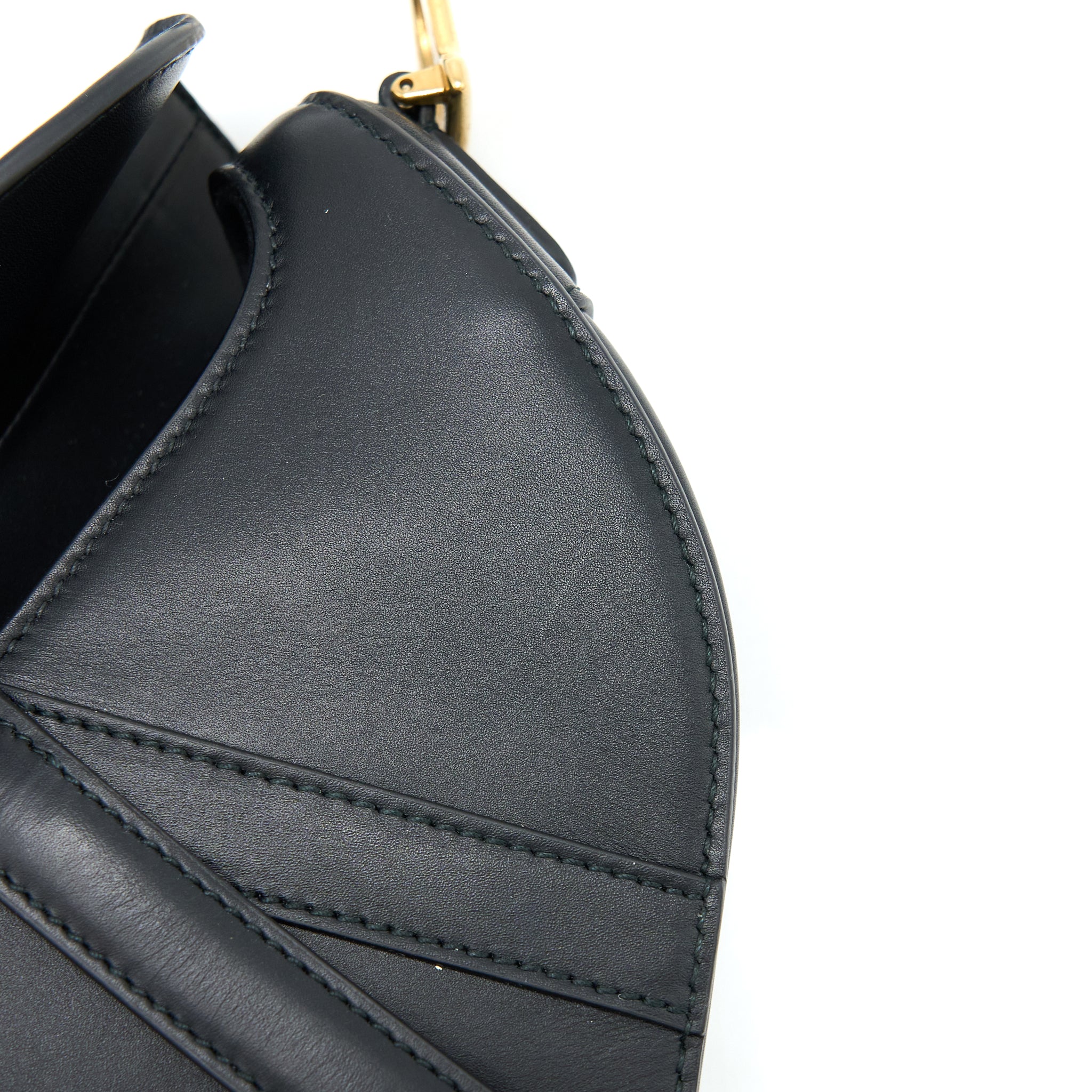 DIOR MINI SADDLE BAG CALFSKIN BLACK GHW