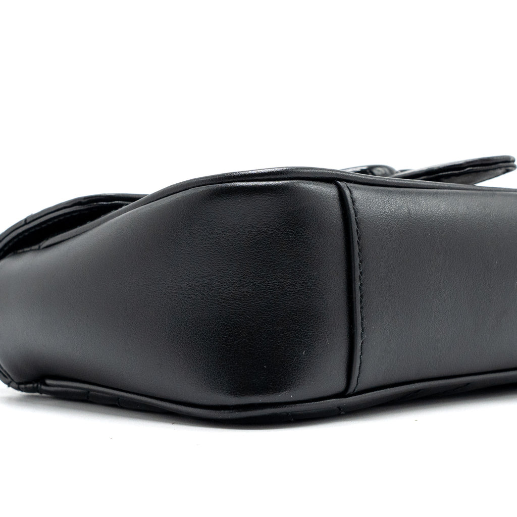 GUCCI MINI MARMONT CALFSKIN BLACK WITH BLACK HARDWARE
