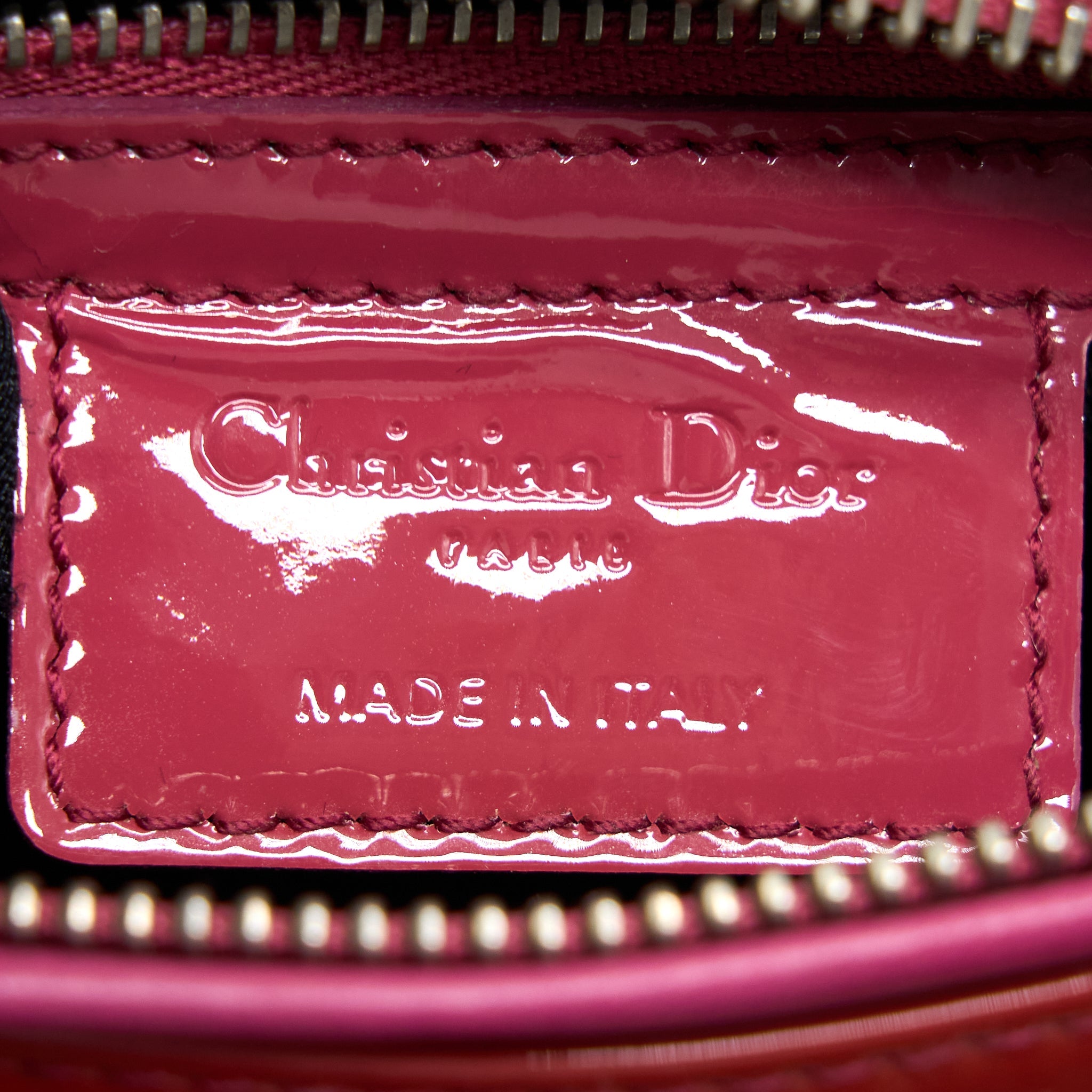 DIOR MEDIUM LADY DIOR PATENT ORANGE SHW