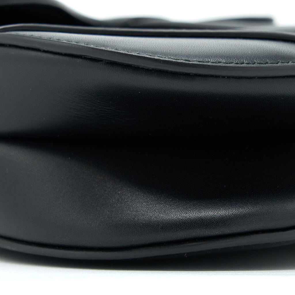 DIOR MINI SADDLE BAG CALFSKIN BLACK GHW